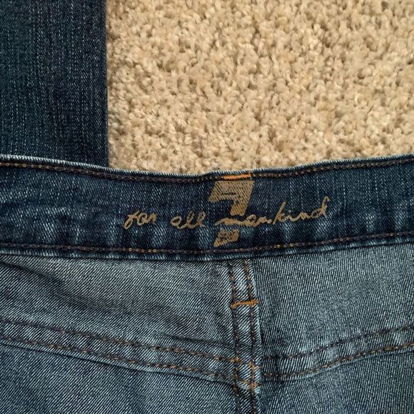 7 For All Mankind Bootcut Dark Wash Jeans - Picture 3 of 7